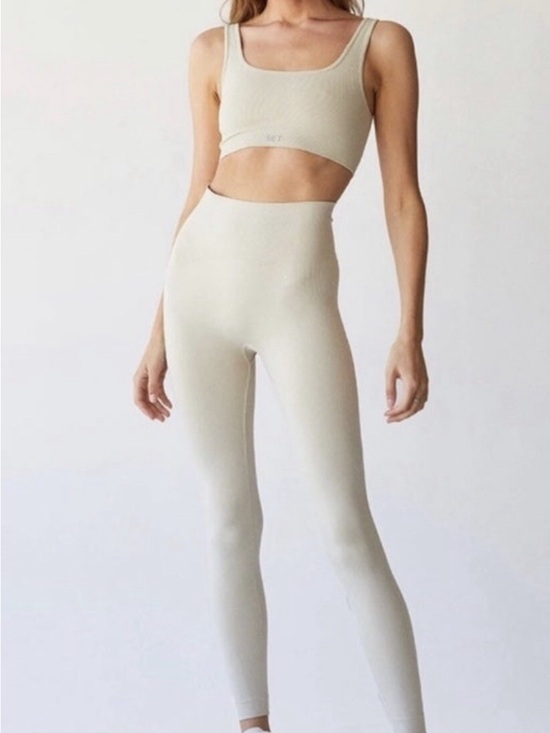 SET Active Pants - SET Active Seamless High-Waist Leggings in Light Beige